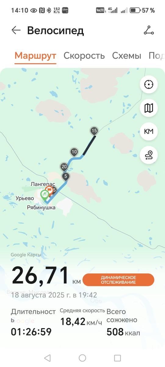 Скриншот тренировки