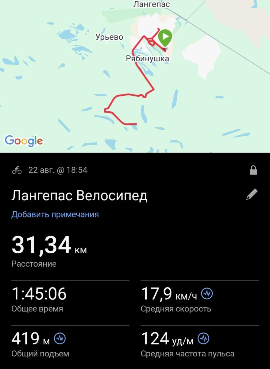 Скриншот тренировки