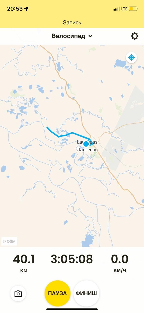 Скриншот тренировки