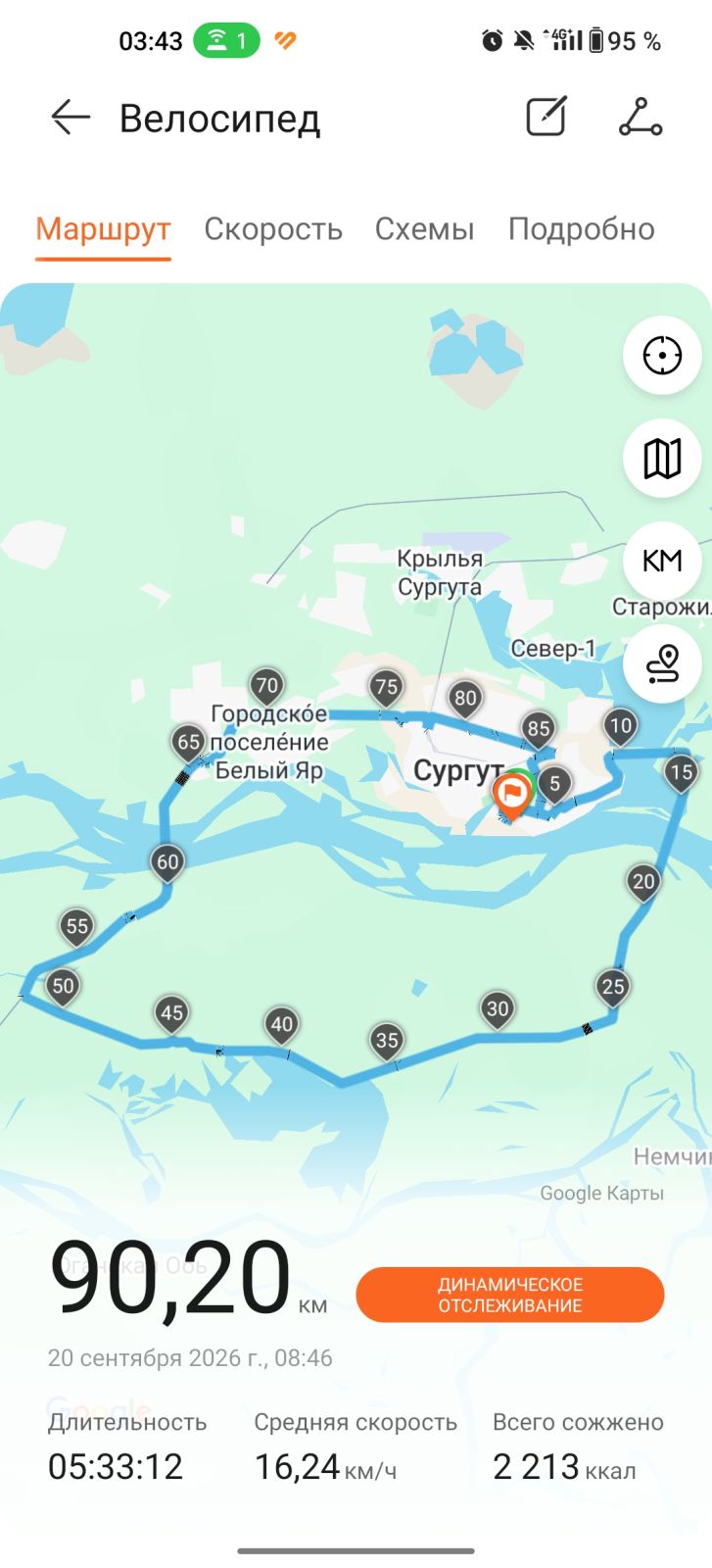 Скриншот тренировки